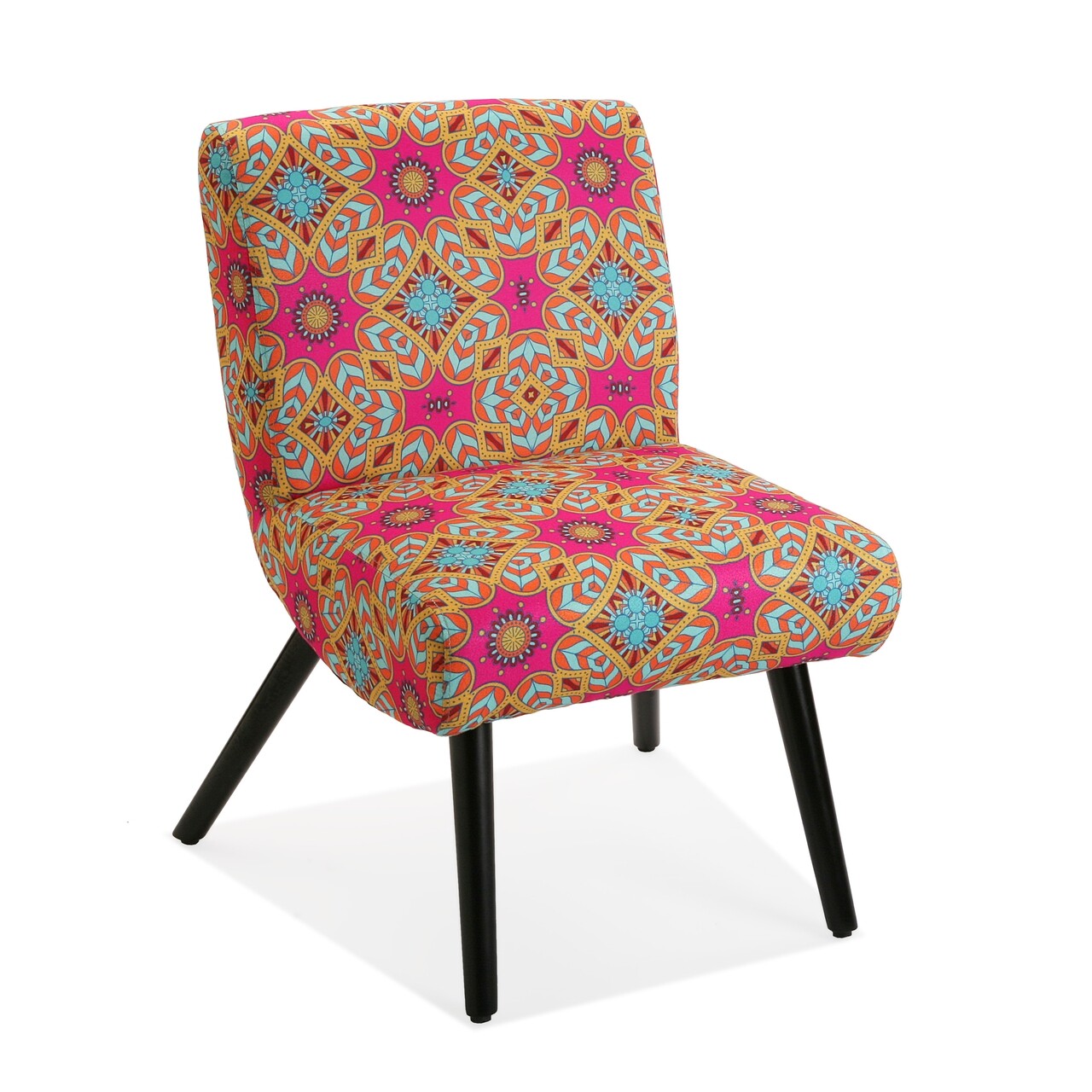 Scaun, Versa, Aubrey, 76.5 x 50.5 x 61 cm, lemn/poliester, multicolor - imagine 5
